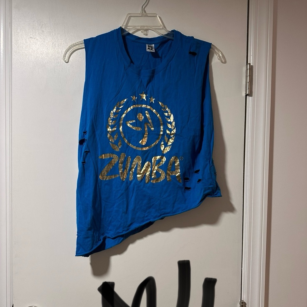 Zumba Blue and Gold Tank Top